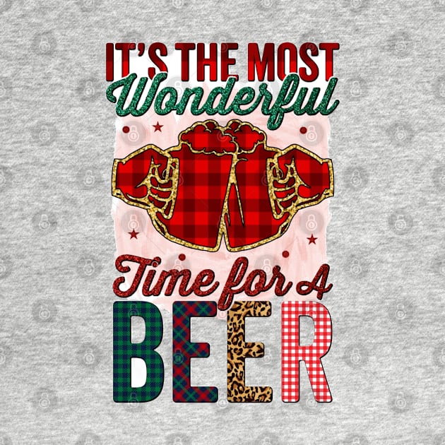 It's the most wonderful time for beer - Christmas drinks - I love beer - beer by NotUrOrdinaryDesign